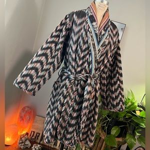 Vintage Guatemala Handwoven Ethnic Boho Robe Thick Quilted Jacket Las Mamoo